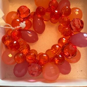 Macy's Vibrant Mauve and Orange Beaded Bracelet
